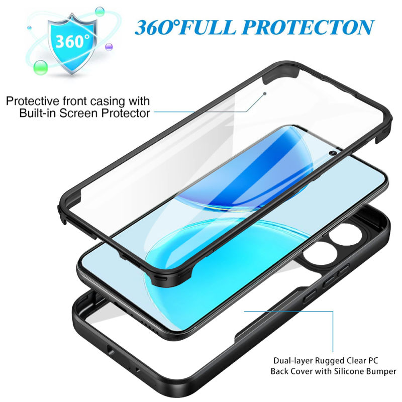 360 Full Protection Case for Honor X8D Cover Built-in Screen Protector