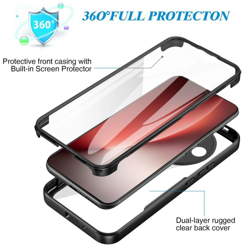 360 Full Protection Case for Honor X9D/Honor X70 Cover Built-in Screen Protector