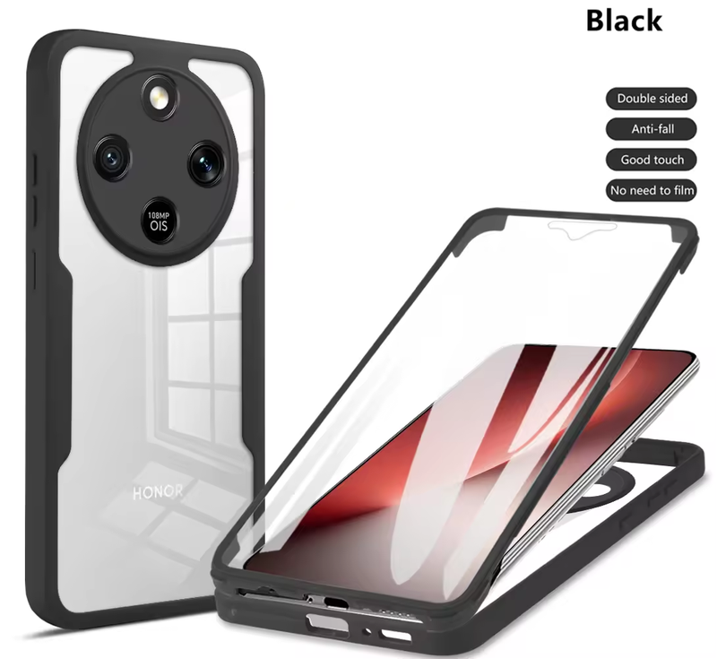 360 Full Protection Case for Honor X9D/Honor X70 Cover Built-in Screen Protector