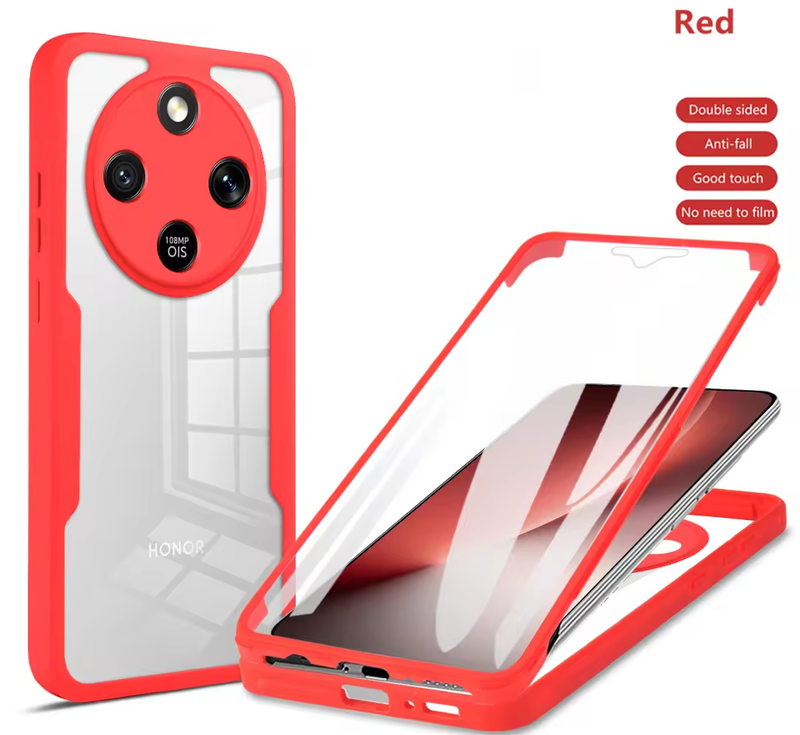 360 Full Protection Case for Honor X9D/Honor X70 Cover Built-in Screen Protector