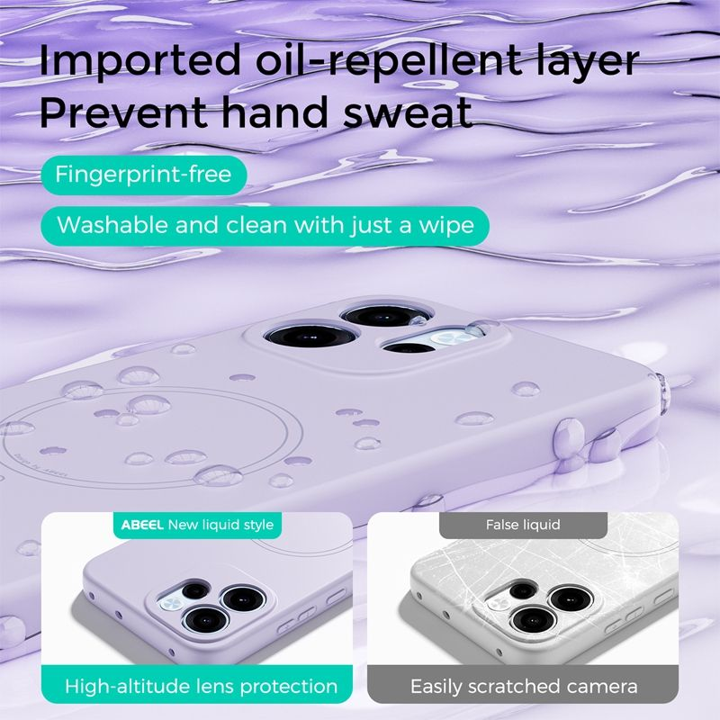 Magnetic Case for OPPO Reno 15F 5G (6.57" inch), Soft TPU Anti-Scratch Microfiber Lining, Slim Liquid Silicone Shockproof Protective Cover