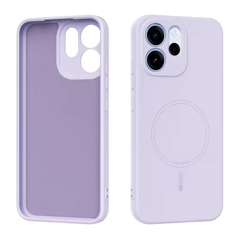 Magnetic Case for OPPO Reno 15F 5G (6.57" inch), Soft TPU Anti-Scratch Microfiber Lining, Slim Liquid Silicone Shockproof Protective Cover
