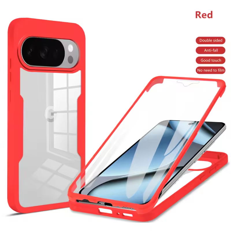 360 Full Protection Case for Google Pixel 10 Pro XL 10 Pro 9 Pro XL 9 Cover Built-in Screen Protector