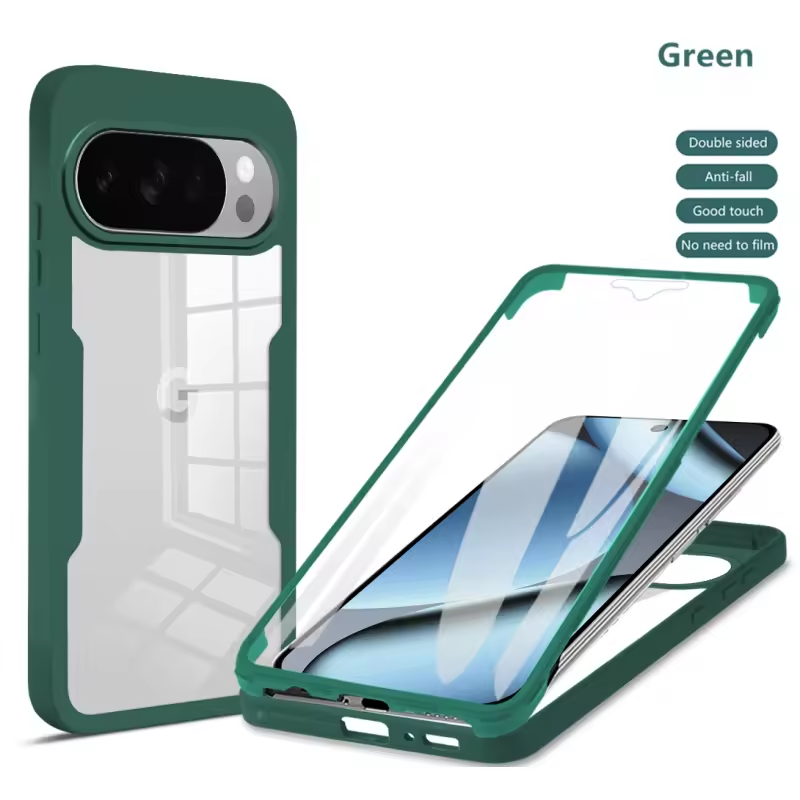 360 Full Protection Case for Google Pixel 10 Pro XL 10 Pro 9 Pro XL 9 Cover Built-in Screen Protector