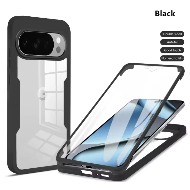 360 Full Protection Case for Google Pixel 10 Pro XL 10 Pro 9 Pro XL 9 Cover Built-in Screen Protector