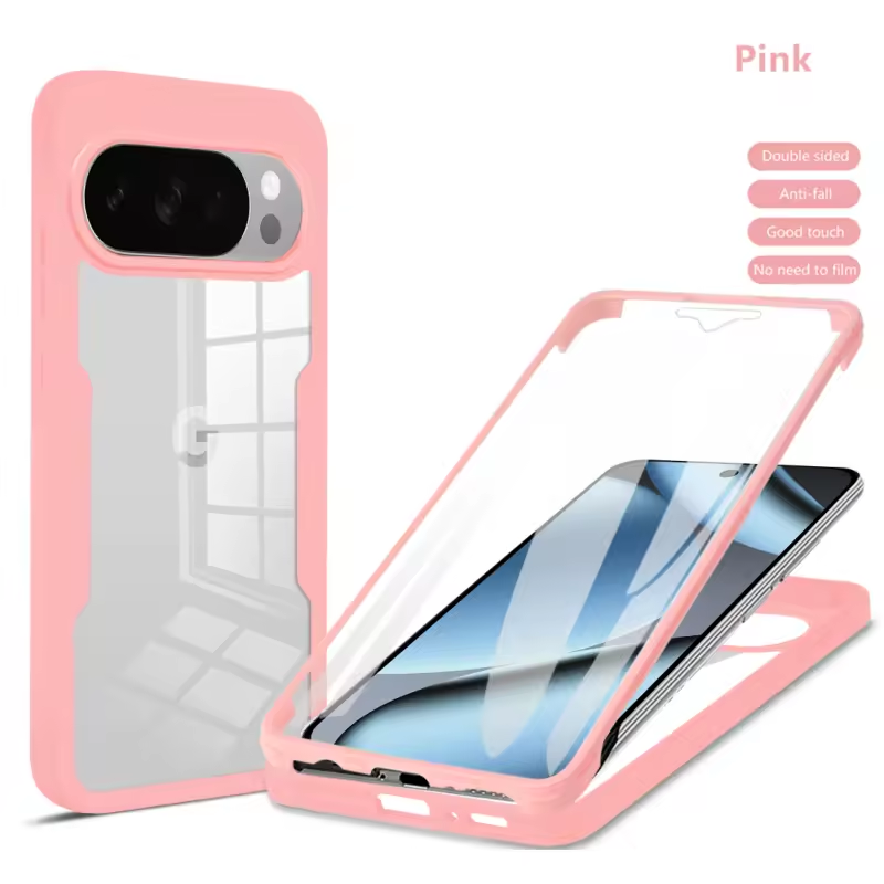 360 Full Protection Case for Google Pixel 10 Pro XL 10 Pro 9 Pro XL 9 Cover Built-in Screen Protector