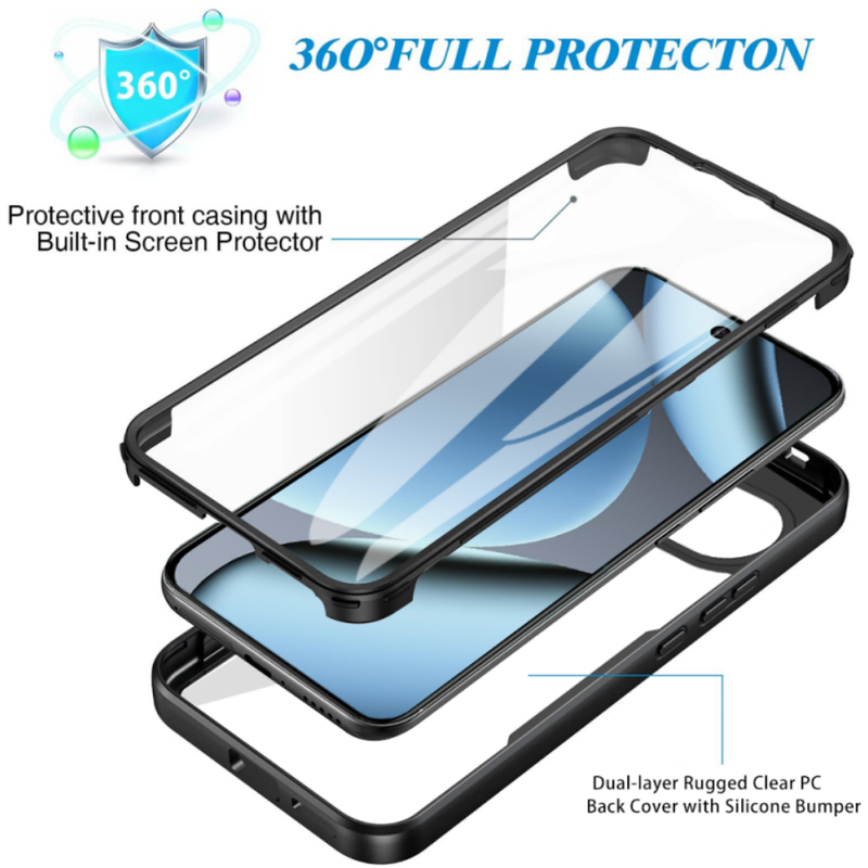 360 Full Protection Case for Google Pixel 10 Pro XL 10 Pro 9 Pro XL 9 Cover Built-in Screen Protector