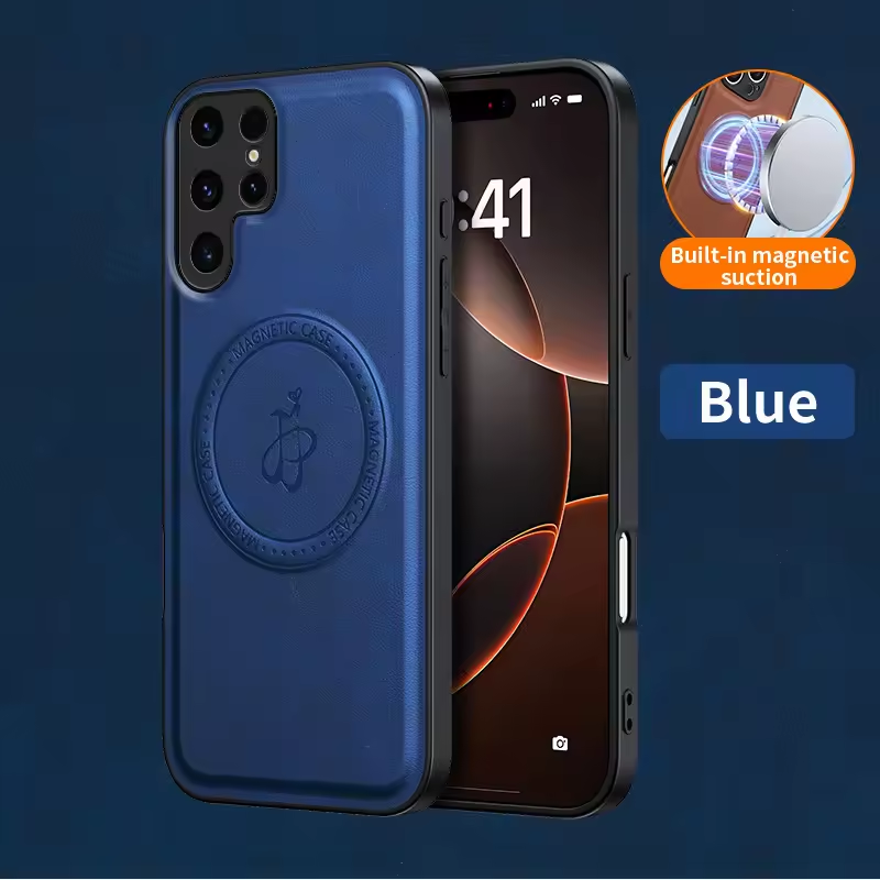 Samsung Galaxy S25 S26 Ultra Phone Case, PU Leather Magnetic Suction Anti Drop And Shockproof Protective Case, All Inclusive