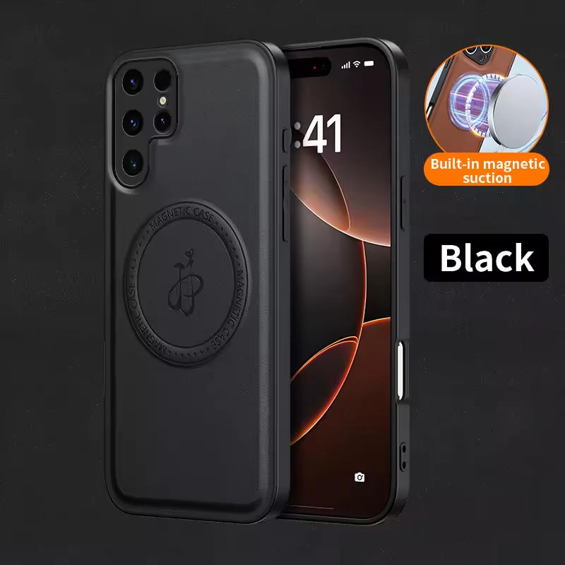 Samsung Galaxy S25 S26 Ultra Phone Case, PU Leather Magnetic Suction Anti Drop And Shockproof Protective Case, All Inclusive