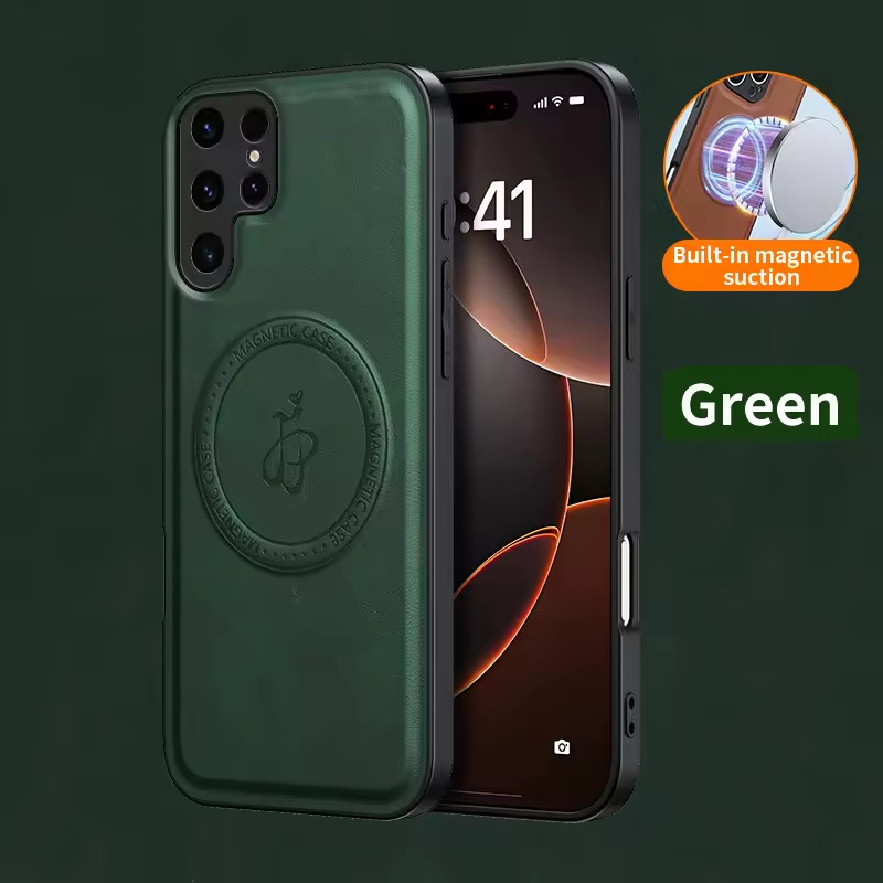 Samsung Galaxy S25 S26 Ultra Phone Case, PU Leather Magnetic Suction Anti Drop And Shockproof Protective Case, All Inclusive