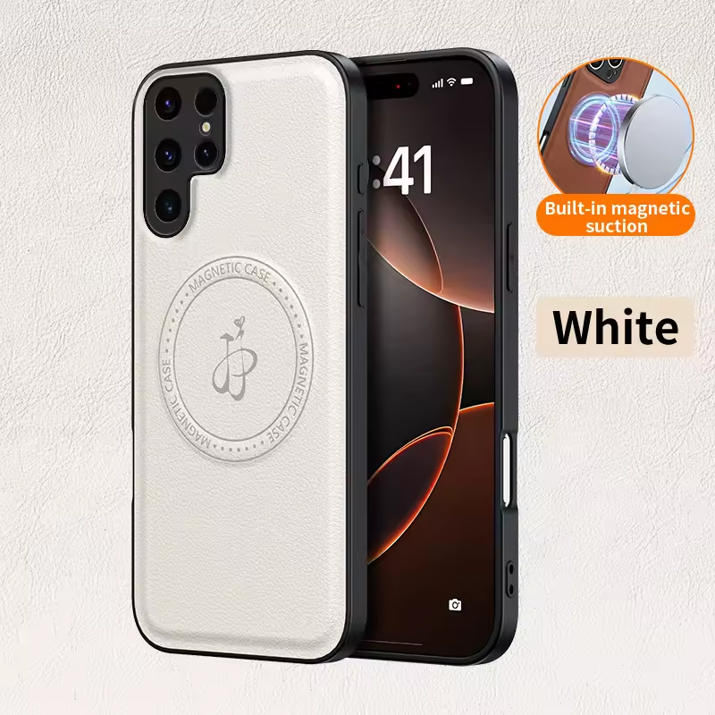 Samsung Galaxy S25 S26 Ultra Phone Case, PU Leather Magnetic Suction Anti Drop And Shockproof Protective Case, All Inclusive