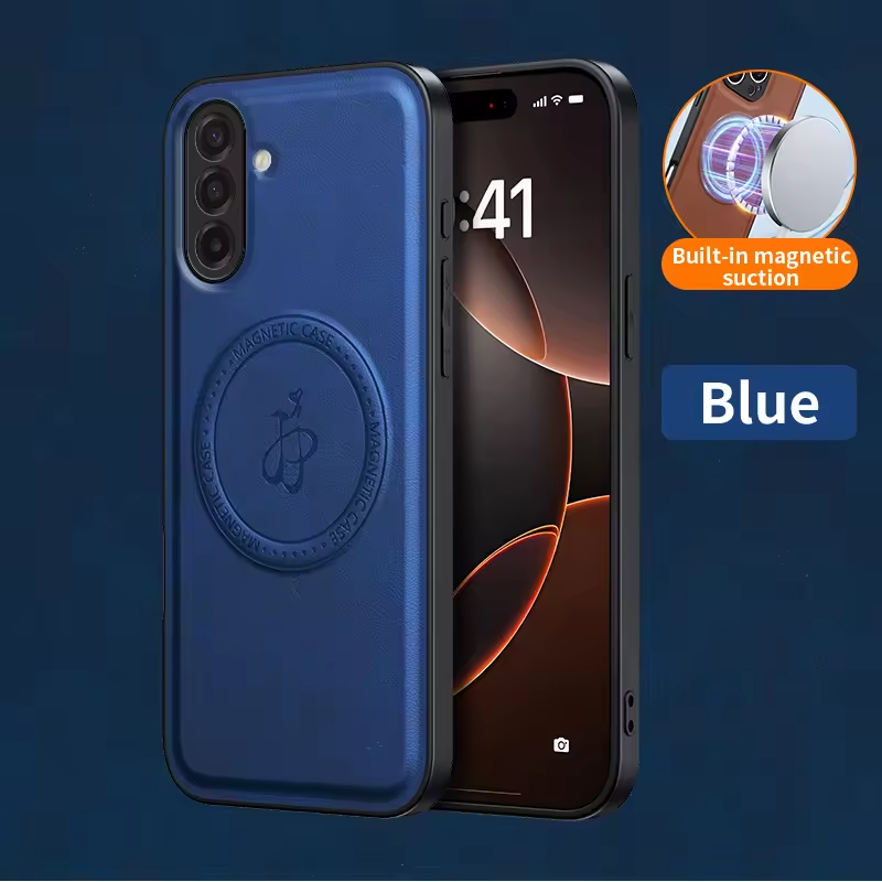 Durable Magnetic Bracket Phone Case, Suitable For Samsung Galaxy A57 A37 A17 A56 5G PU Leather Bracket Anti Drop And Shockproof Back Cover