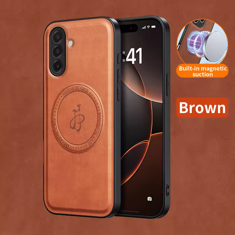 Durable Magnetic Bracket Phone Case, Suitable For Samsung Galaxy A57 A37 A17 A56 5G PU Leather Bracket Anti Drop And Shockproof Back Cover
