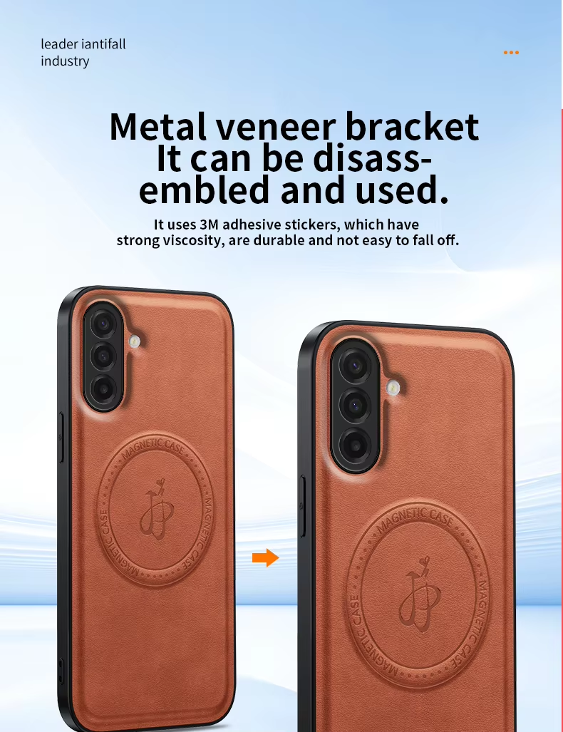 Durable Magnetic Bracket Phone Case, Suitable For Samsung Galaxy S26 S25 Plus PU Leather Bracket Anti Drop And Shockproof Back Cover