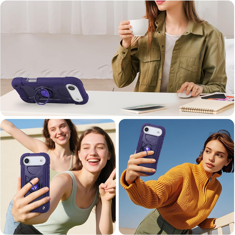 3 In1 Hybrid Armor Shockproof Phone Case for iPhone 17 Air