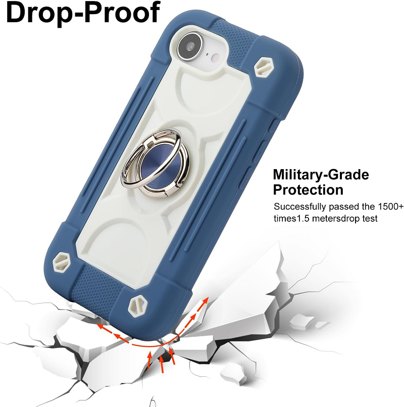 3 In1 Hybrid Armor Shockproof Phone Case for iPhone 17e/16e