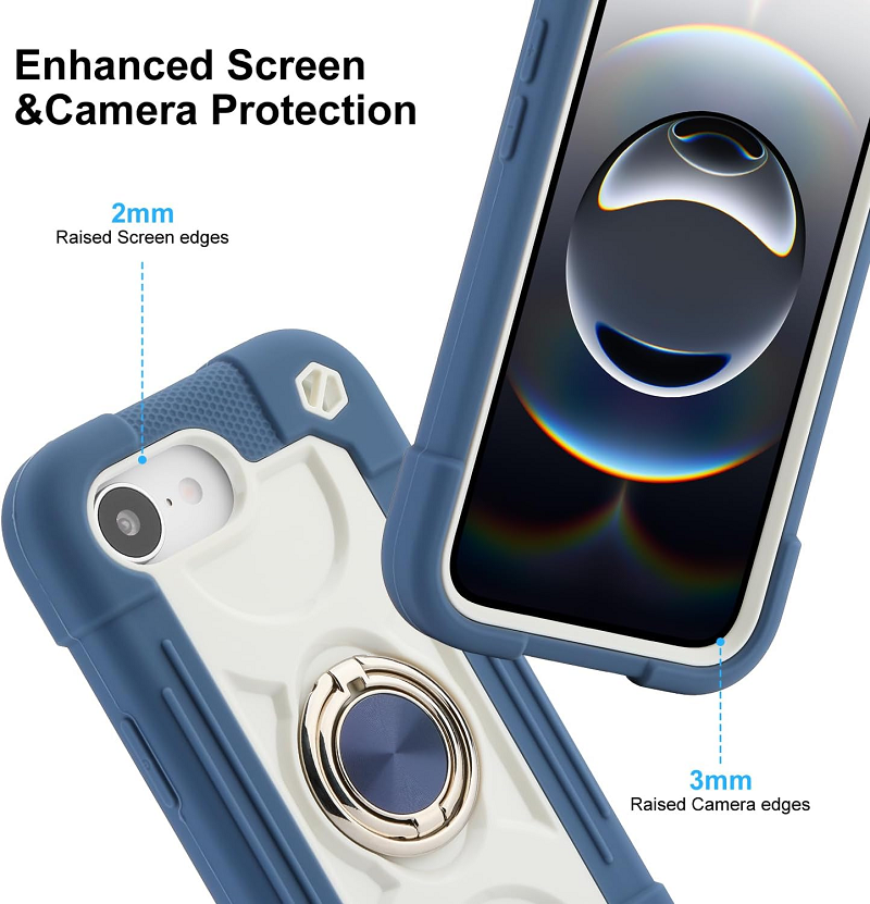 3 In1 Hybrid Armor Shockproof Phone Case for iPhone 17e/16e