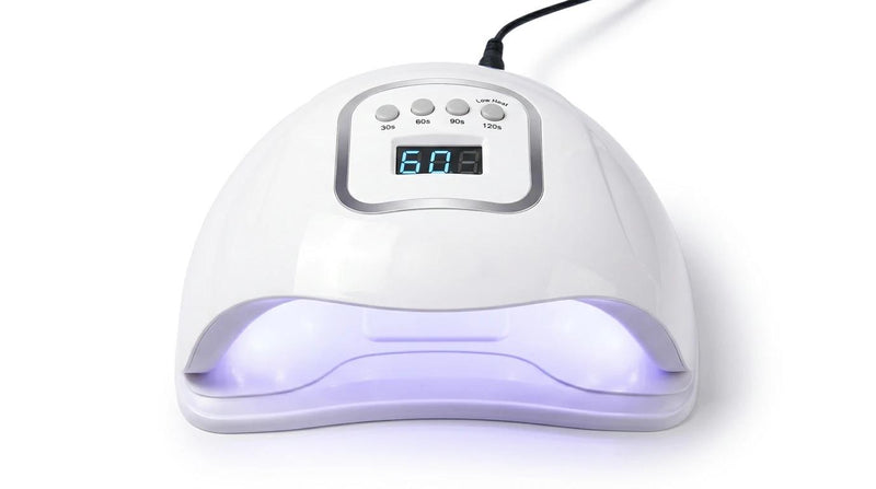 256W UV Nail Lamp with Smart Sensor & Magnetic Base -30 LED Beads, 4 Timers - Removable Ambient Light Basefor Gel Polish - DIY Manicure & Salon Tool