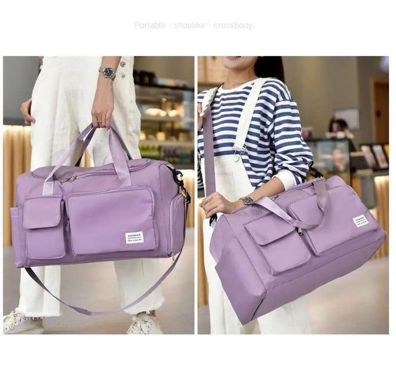 Large Travel Bag Capacity Duffle With Shoe Compartment Sports Fiess Bags