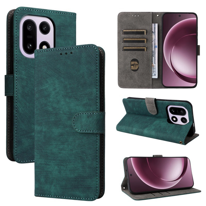 Flip Cover for OnePlus 15 PU Leather Phone Case [RFID Blocking] With Hand Strap