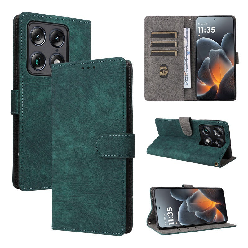 Flip Cover for Motorola Signature PU Leather Phone Case [RFID Blocking] With Hand Strap