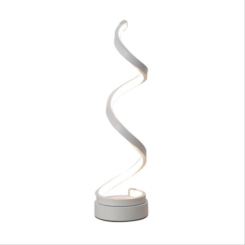Modern Spiral LED Table Lamp Intelligent Curved Dimming
