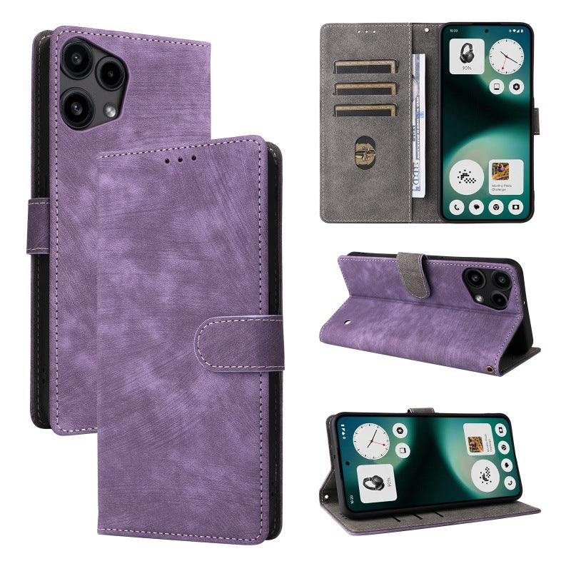 Flip Cover for Nothing Phone (3a) Lite PU Leather Phone Case [RFID Blocking] With Hand Strap