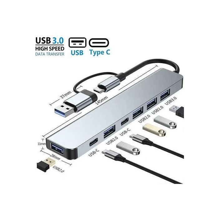 7in2 USB3.0 Hub Type C Docking Stations OTG Adapter