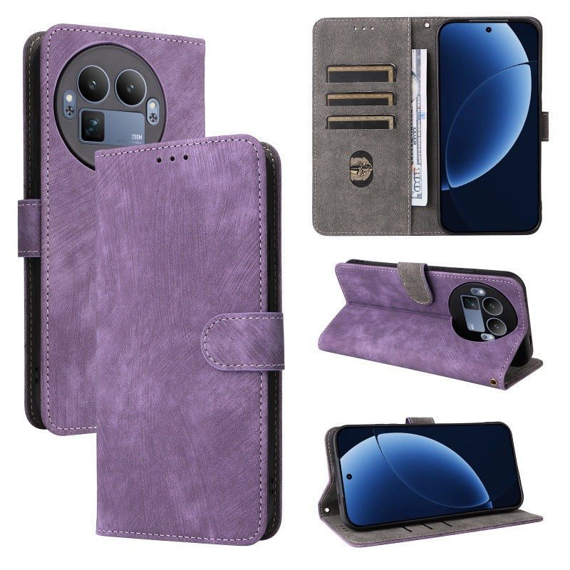 Flip Cover for Realme GT 8 Pro PU Leather Phone Case [RFID Blocking] With Hand Strap