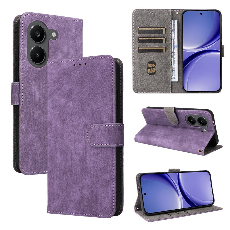 Flip Cover for Xiaomi Poco X8 Pro PU Leather Phone Case [RFID Blocking] With Hand Strap