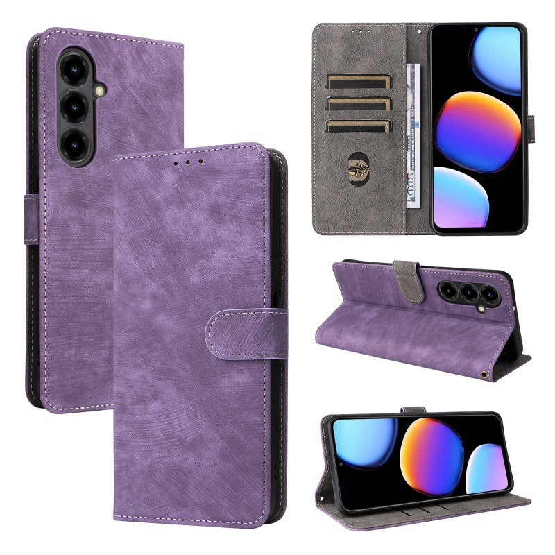 Flip Cover for ZTE Blade V80 Max PU Leather Phone Case [RFID Blocking] With Hand Strap