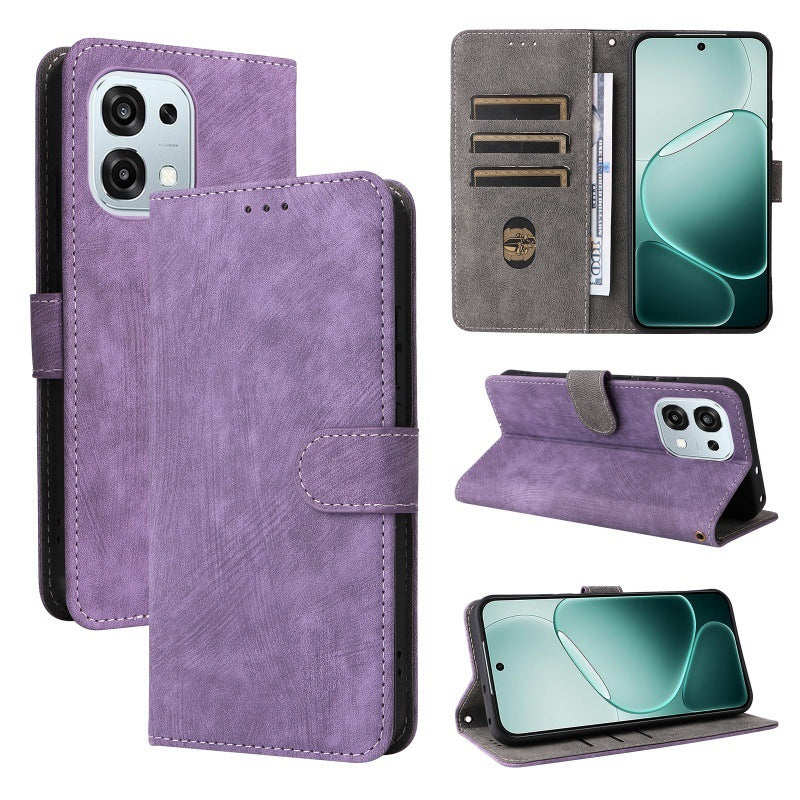 Flip Cover for Oppo A6 Pro PU Leather Phone Case [RFID Blocking] With Hand Strap