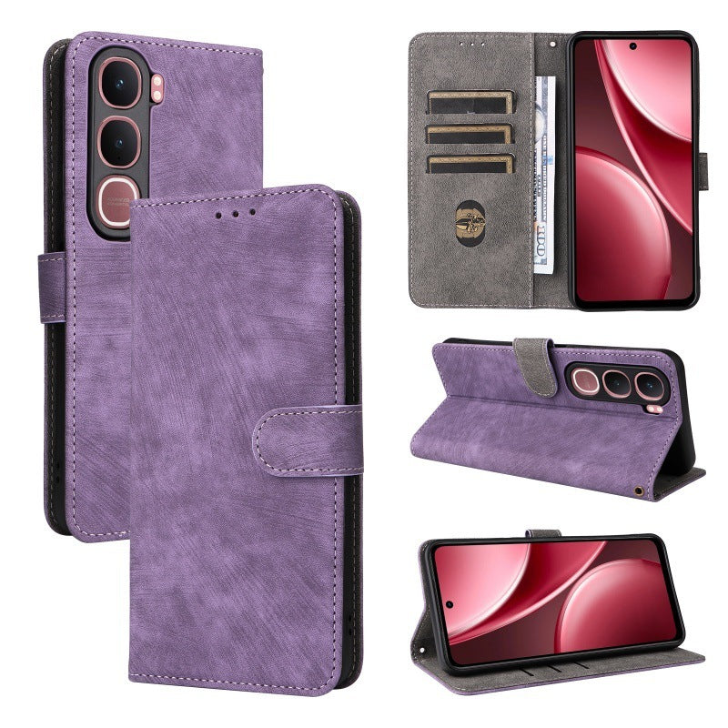 Flip Cover for Vivo Y21d PU Leather Phone Case [RFID Blocking] With Hand Strap
