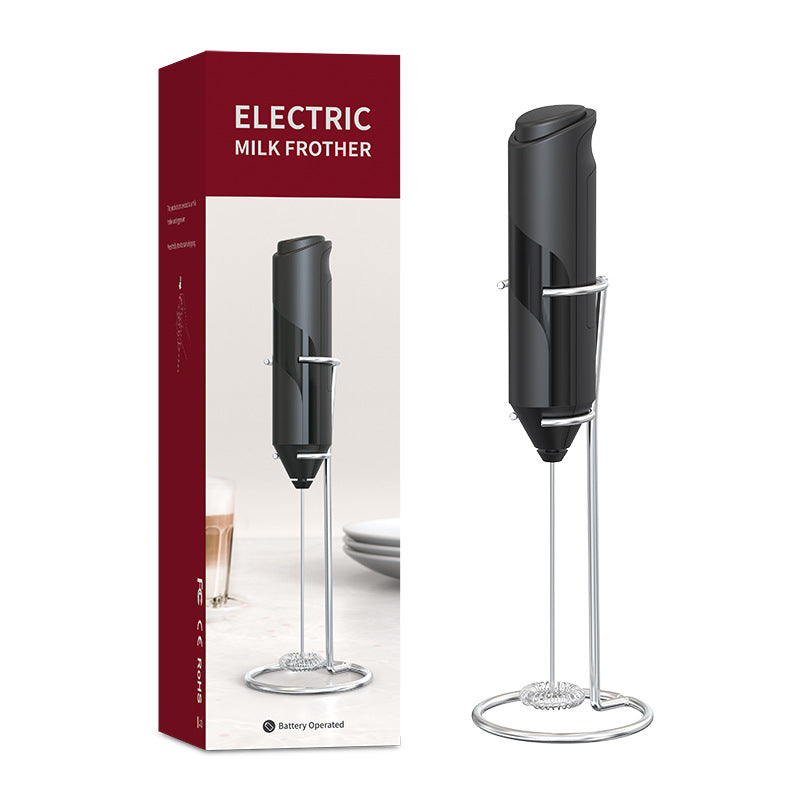 Electric Handheld Milk Frother Stainless Steel Stand