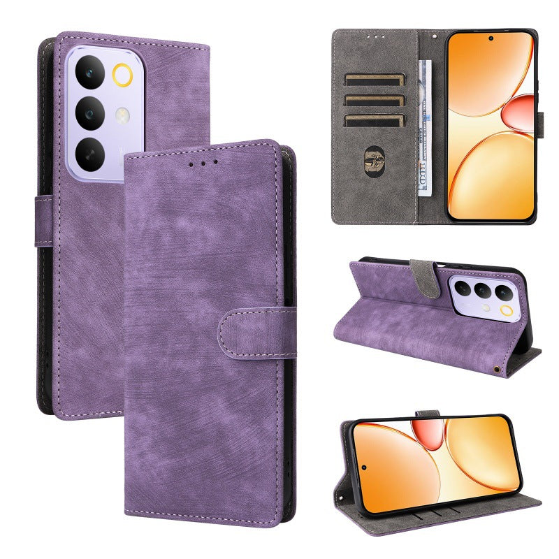 Flip Cover for Realme C85 5G PU Leather Phone Case [RFID Blocking] With Hand Strap