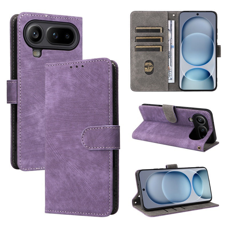 Flip Cover for Honor Magic8 Pro Air PU Leather Phone Case [RFID Blocking] With Hand Strap