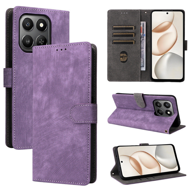 Flip Cover for Honor 400 Smart/X7D PU Leather Phone Case [RFID Blocking] With Hand Strap