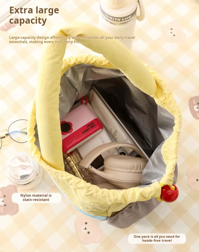 Large-capacity Drawstring Makeup Bag