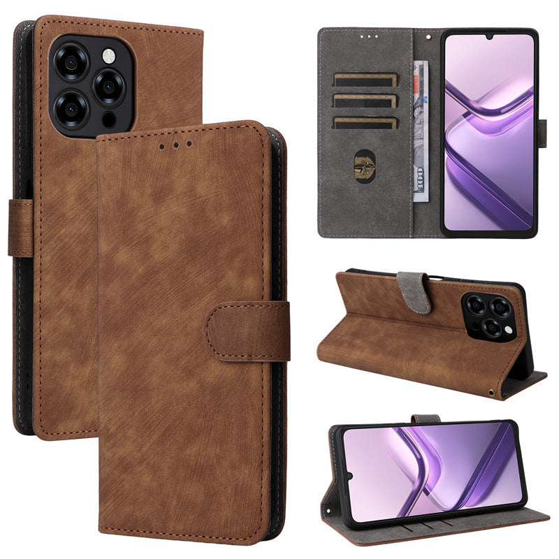 Flip Cover for Doogee Note 58 PU Leather Phone Case [RFID Blocking] With Hand Strap