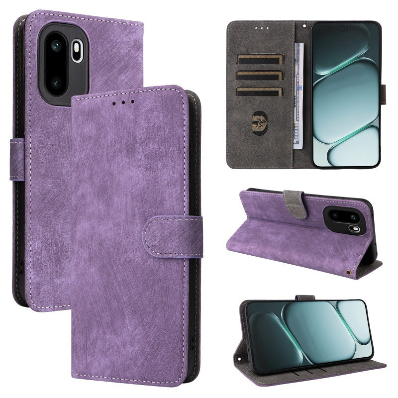 Flip Cover for OnePlus Ace 6 PU Leather Phone Case [RFID Blocking] With Hand Strap