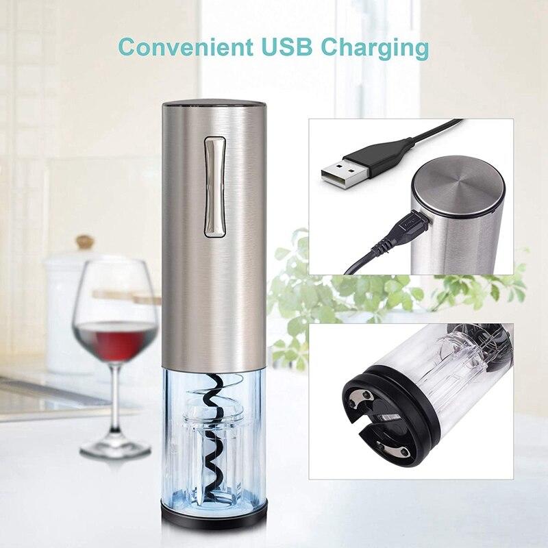 Electric Wine Bottle Set Automatic Corkscrew with Battery USB Charging