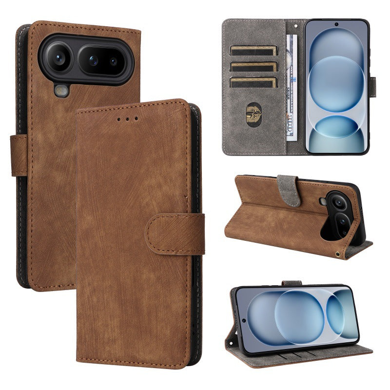 Flip Cover for Honor Magic8 Pro Air PU Leather Phone Case [RFID Blocking] With Hand Strap