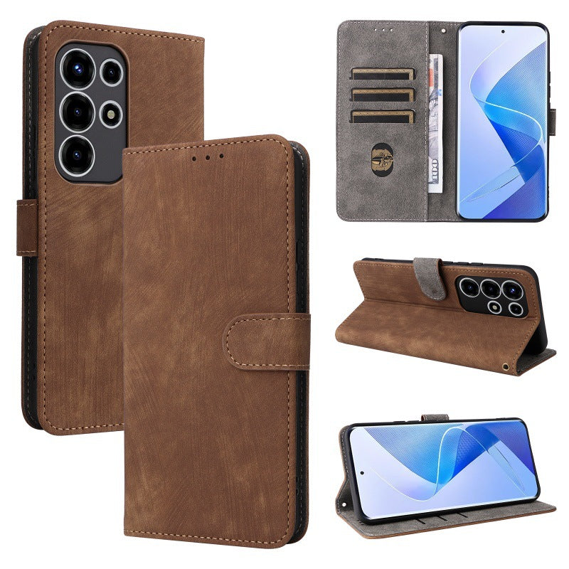 Flip Cover for itel Super 26 Ultra PU Leather Phone Case [RFID Blocking] With Hand Strap