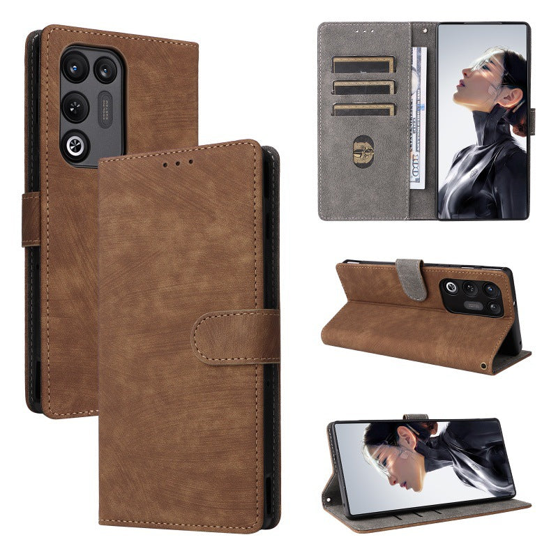 Flip Cover for ZTE nubia RedMagic 11 Air PU Leather Phone Case [RFID Blocking] With Hand Strap
