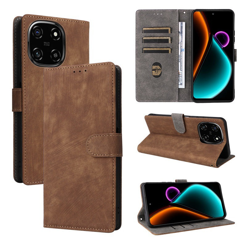 Flip Cover for Blackview Color 6 PU Leather Phone Case [RFID Blocking] With Hand Strap