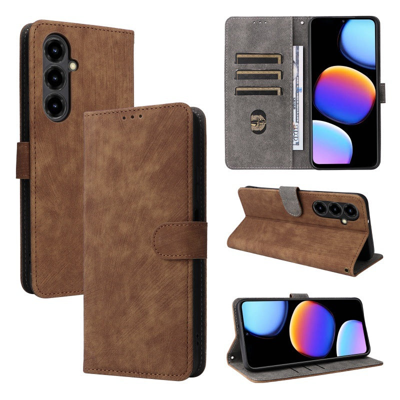 Flip Cover for ZTE Blade V80 Max PU Leather Phone Case [RFID Blocking] With Hand Strap