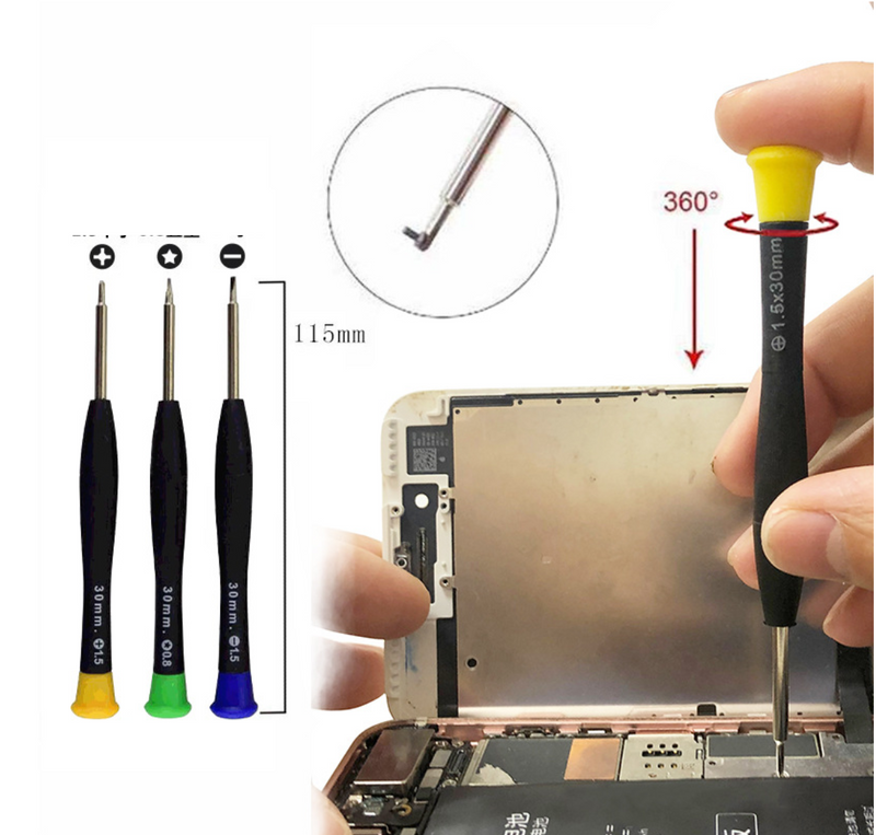 25 Piece Cellphone Tablet Repair Tool Kit Precision Screwdriver Set