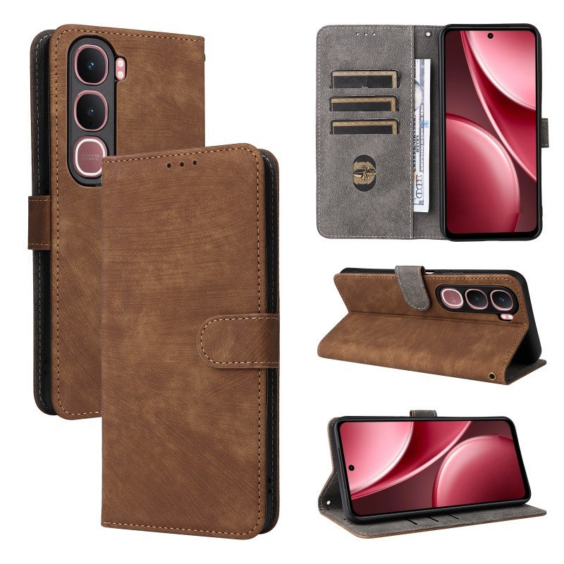 Flip Cover for Vivo Y21d PU Leather Phone Case [RFID Blocking] With Hand Strap