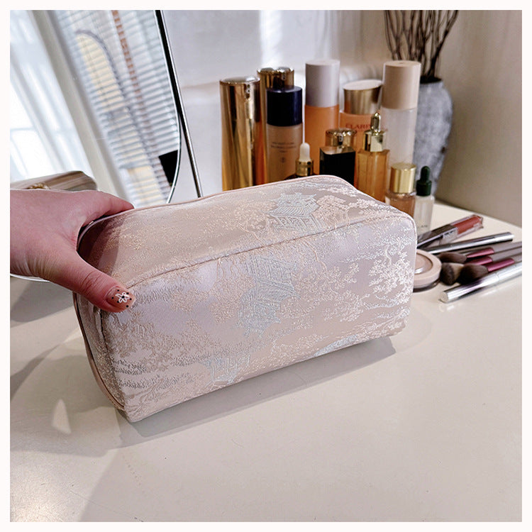 Embroidered Cosmetic Bag
