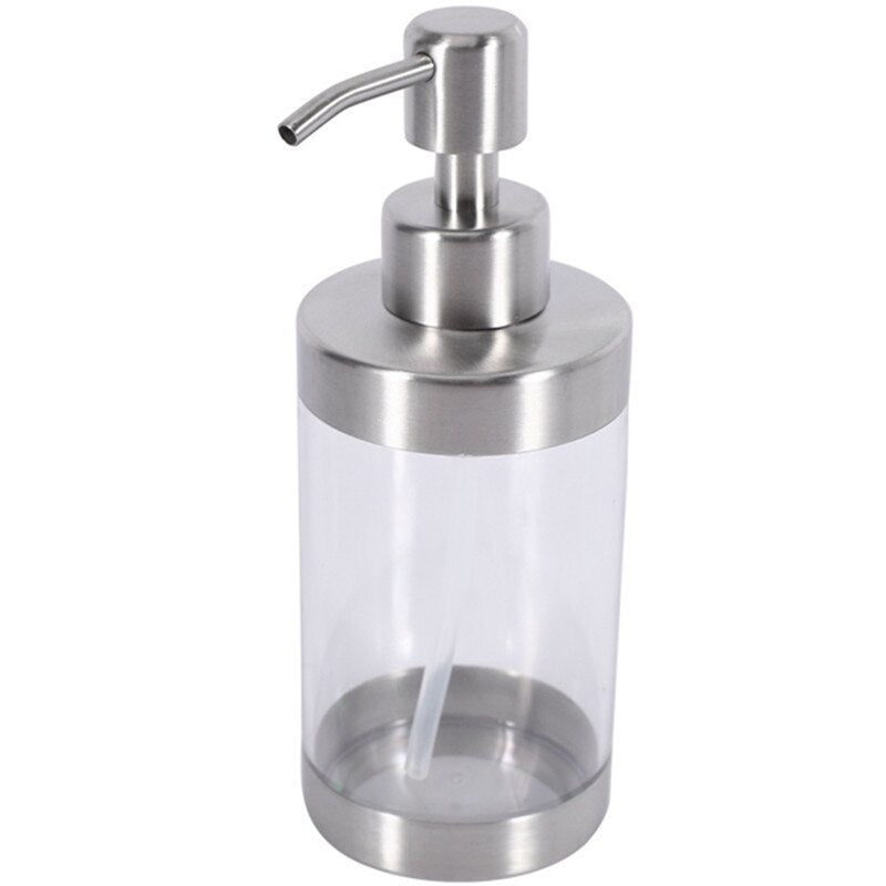 Transparent conditioner bottle with stainless steel